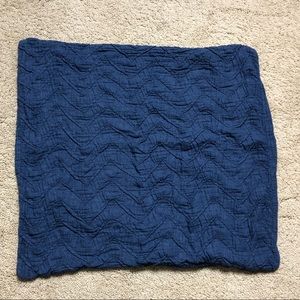 Anthropologie Set of Navy Euro Shams